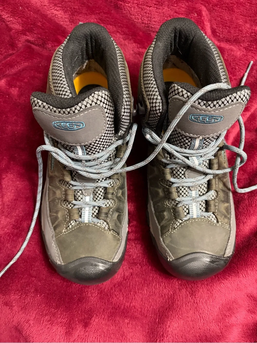 Keen women’s Targhee III waterproof mid hiking boots magnet/atlantic blue sz 7.5